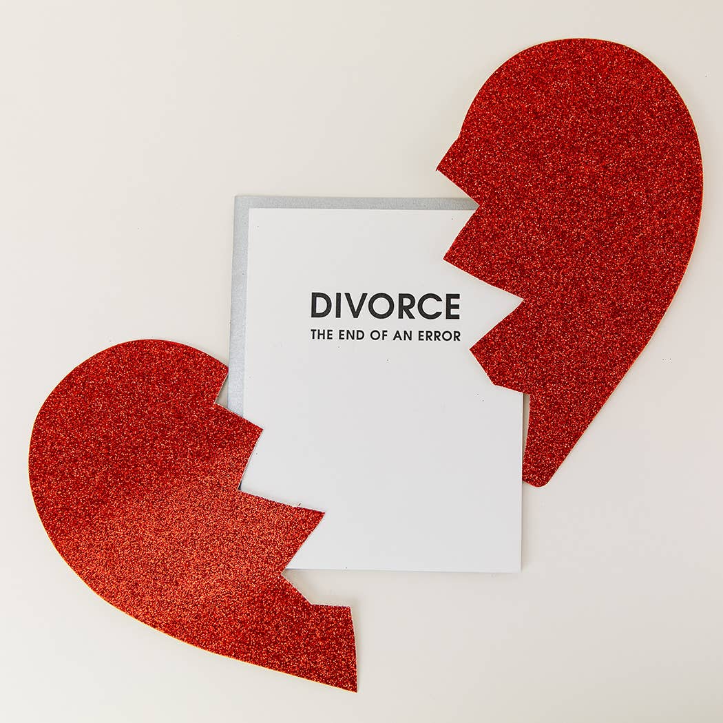 Divorce: End of an Error - Letterpress Greeting Card