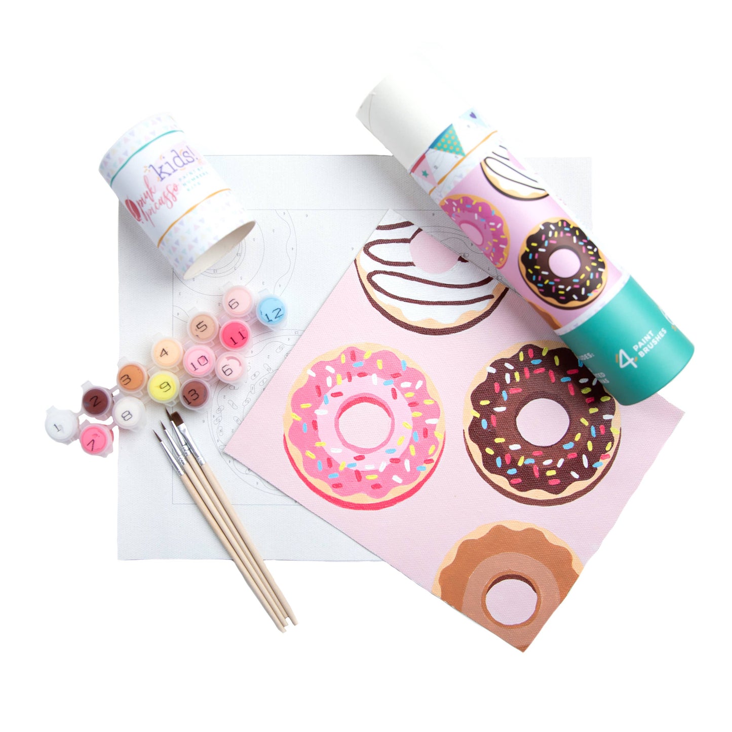 Delicious Doughnuts - Kids Paint By Number Kit