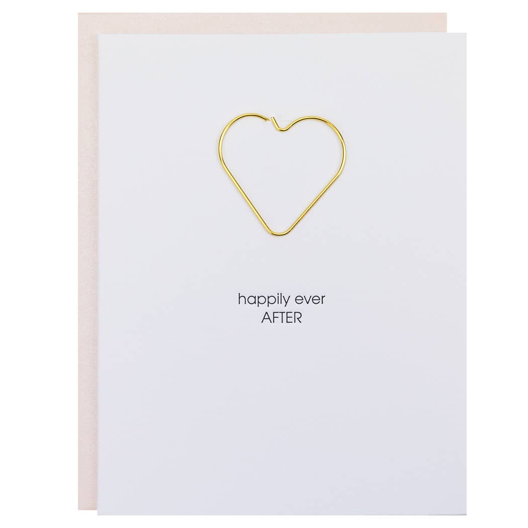 Happily Ever After Heart Paper Clip Greeting Card