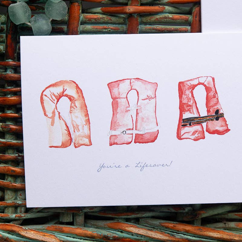 Life Jacket Note Card