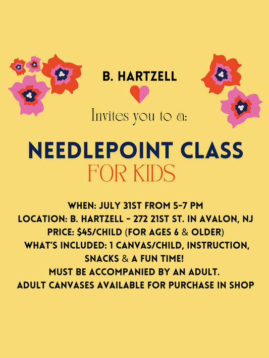 ** Needlepoint Class for Kids** Event on July 31st - TICKET