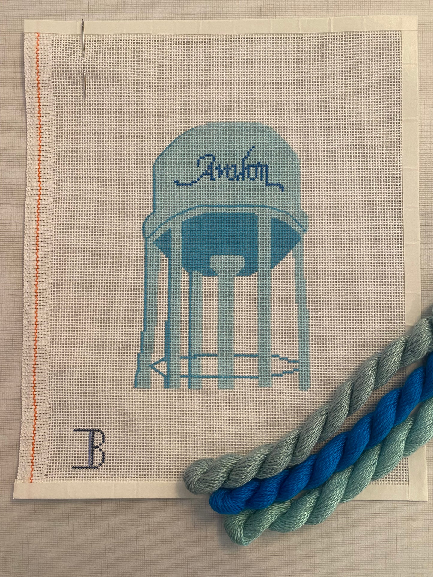 Avalon Water Tower - Needlepoint Canvas Kit