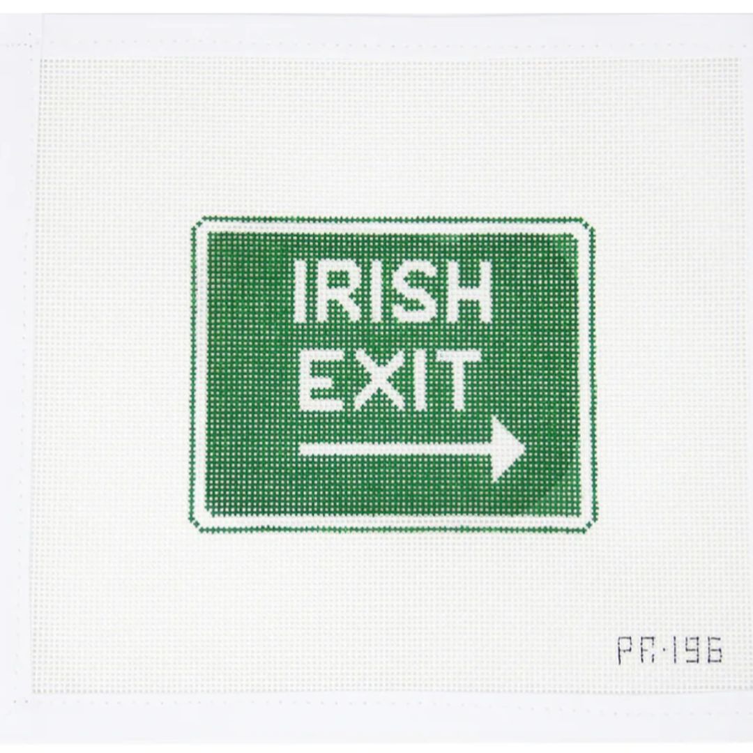 Irish Exit Needlepoint - Canvas Only