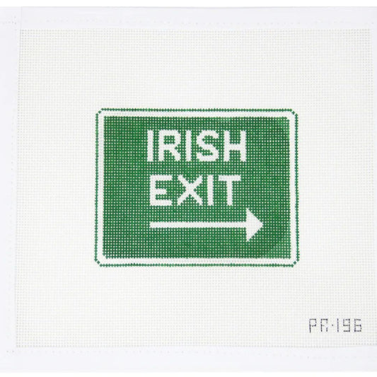 Irish Exit Needlepoint - Canvas Only