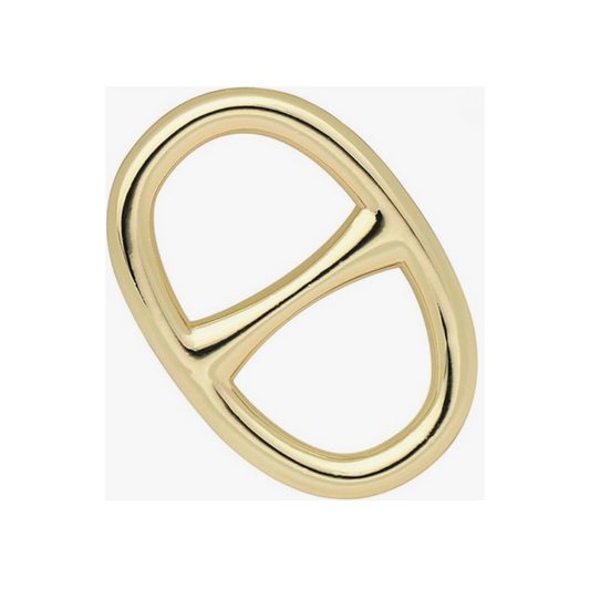 Oval Link Gold - Scarf Ring