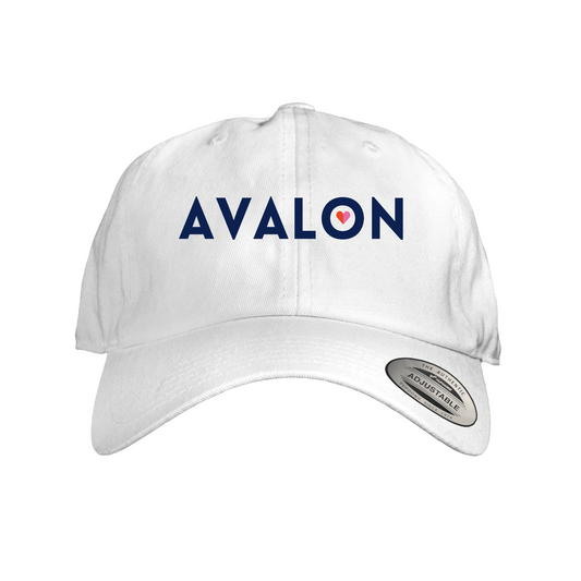 White Avalon Baseball Hat