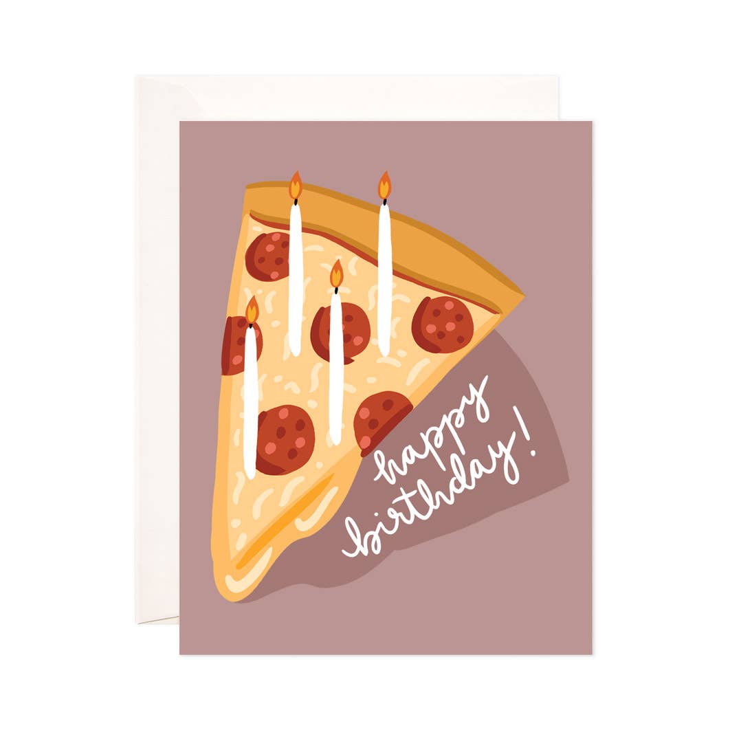 Birthday Pizza Greeting Card - Foodie Birthday Card