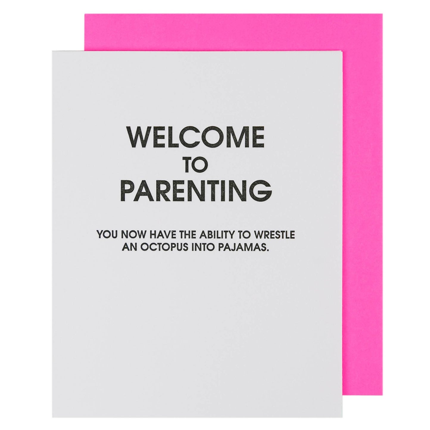 Welcome To Parenting Octopus Pajamas - Letterpress Card