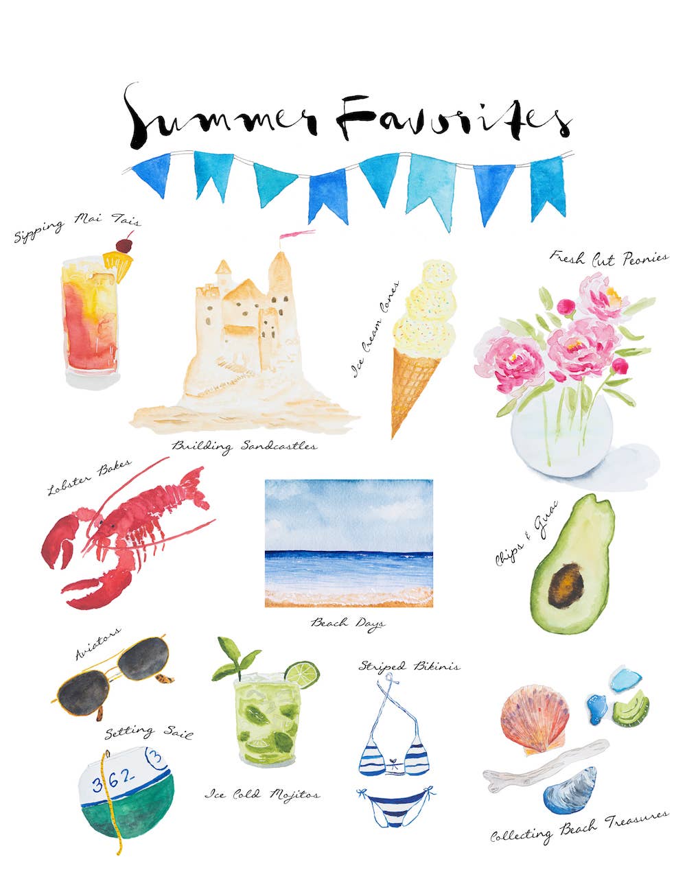 Summer Favorites Note Card