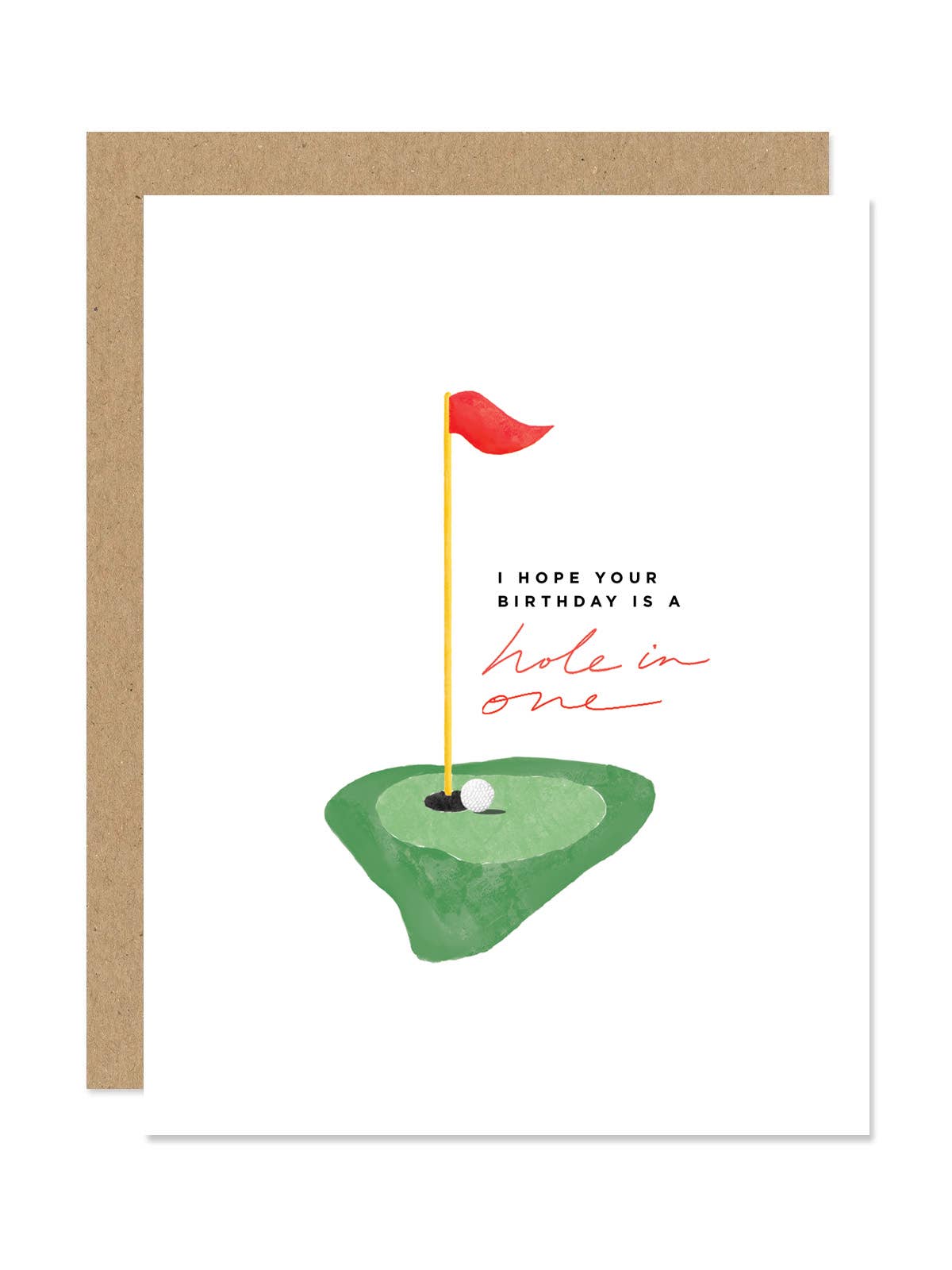 Golf Hole in One Birthday Card