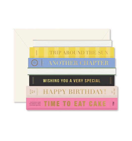 Birthday Books die-cut Greeting Card